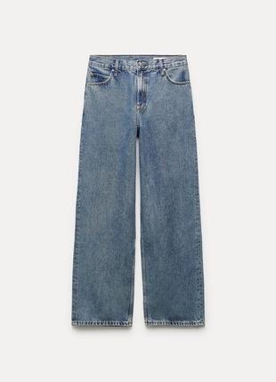 Широкое джинсы zara широкие джинсы zara женские прямые джинсы zara средняя посадка размер 36. бренд zara.
