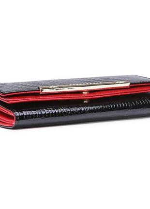 Кошелек (гаманець) шикарный красно-черный. кожа+лак.10 фото