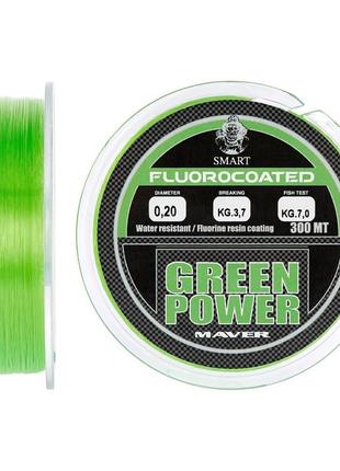 Волосінь smart green power fluorine 300m 0.25mm 6.1kg1 фото