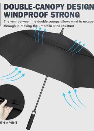 Парасолька ninemax велика штормова парасолька