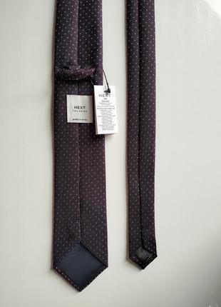 Классический узкий галстук новенький в горошек галстук next