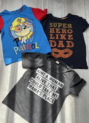 Набір футболок для хлопчика 3-4р котонові футболки для хлопчика футболка paw patrol