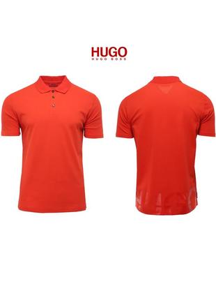 Чоловіча   поло футболка hugo boss big logo оригінал [  m-l ]