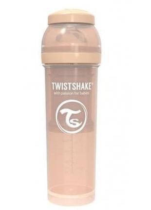 Бутылочка для кормления twistshake антиколиковая 330 мл, бежевая (69874/78265)