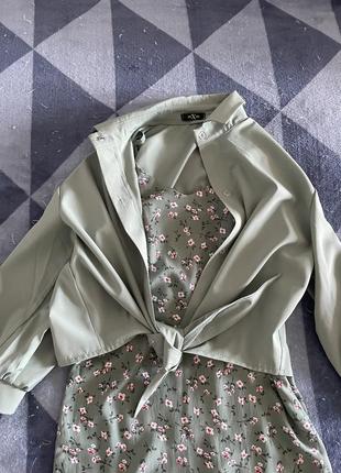 Комплект платье в цветочек и блузка