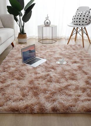 Хутряний килимок ворсистий травка 150х200 см, килимок приліжковий ворсистий