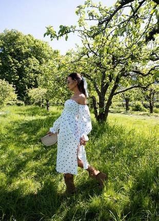 Невероятное нежное мислиновое платье миди