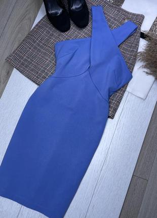 Нова блакитна бандажна сукня h&m s m плаття футляр коротке плаття з переплетеними бретелями