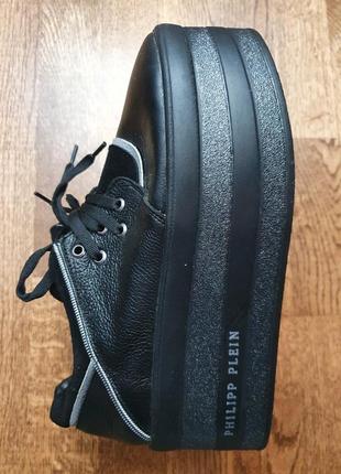 Кожаные кроссовки на платформе