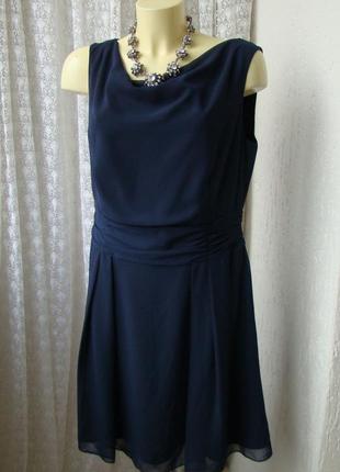 Сукня елегантна синя міні swing р.50-52 7285
