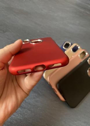 Чехол на iphone x/xs силикон розовый, черный, красный, синий, золотой9 фото