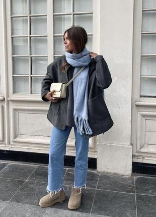 Джинсы прямые с обрезанным краем mango h&m2 фото