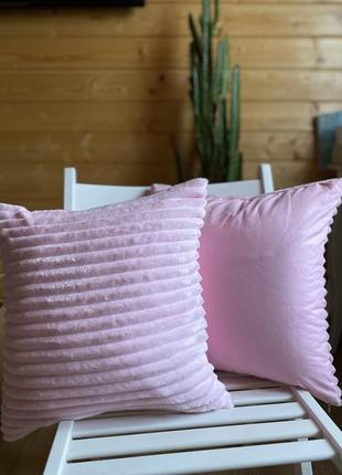 Подушка декоративна рожева 40х40 см