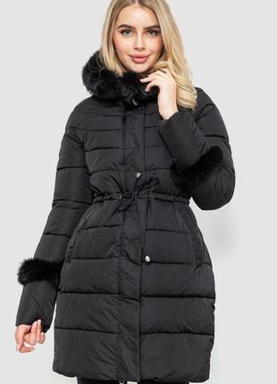 Куртка женская зимняя, цвет черный, 131r2003