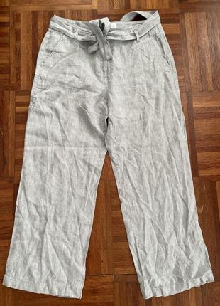 Новые льняные широкие брюки brax 36-38 💯 лен премиум бренд нижняя