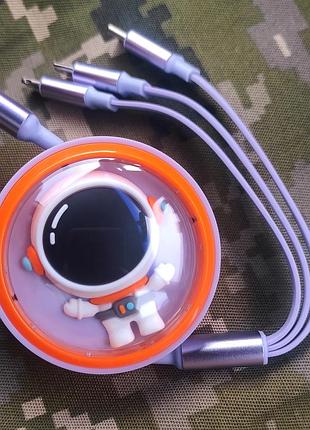 Usb зарядка зарядка 3в1 выдвижной зарядный кабель