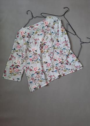 Нежная женская блуза цветочный принт №711