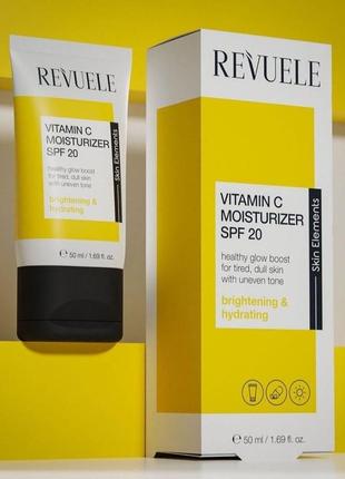 Зволожувальний крем для обличчя з вітаміном с revuele vitamin c moisturizer spf 20