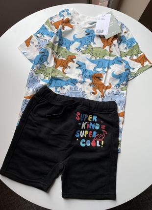 Костюм h&amp;m на 5-6 лет (110-116см) футболка и шорты
