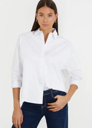 Біла базова сорочка/рубашка/ботал m&s