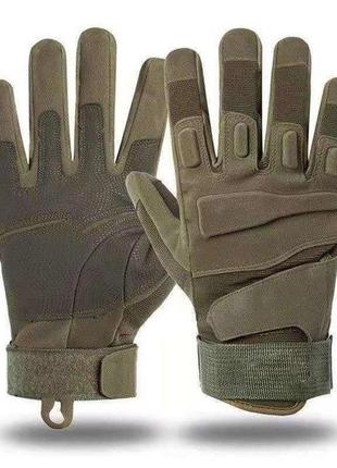 Тактические перчатки (xl), зеленые военные полнопалые рукавицы