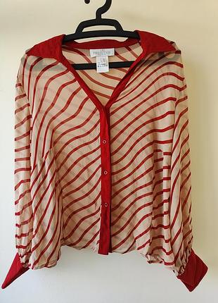 Шовкова напівпрозора сорочка / рубашка жіноча