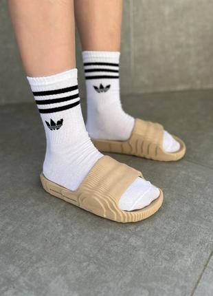 Жіночі шльопанці adidas yeezy adilette slide beige | smb