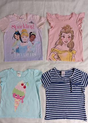Комплект футболок дівчинці на 3-4 роки