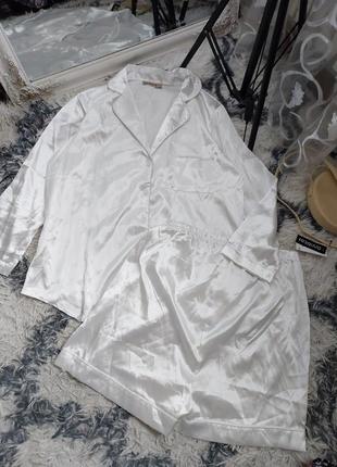Атласная пижама пижпмма пижамная пижамка костюм для дома домашний костюмчик атласная пижама