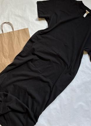 Хлопковое платье-футболка миди от h&m.