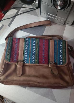 Шикарна шкіряна сумка brampton в стилі вінтаж