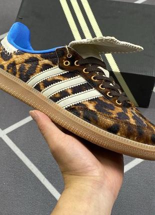 Кросівки adidas samba leopard / кроси / кеди / кросівки леопардові колаборація wales bonner" pony leo"