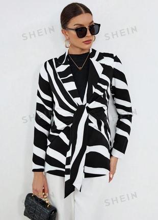 Стильный пиджак размер с зебра принт