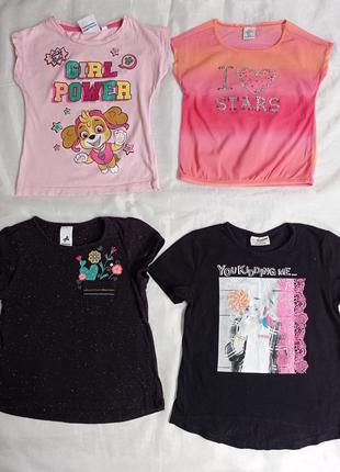 Комплект футболок дівчинці на 4-5 роки
