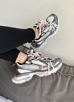 Круті жіночі та чоловічі кросівки у стилі balenciaga 3xl grey silver сріблясті