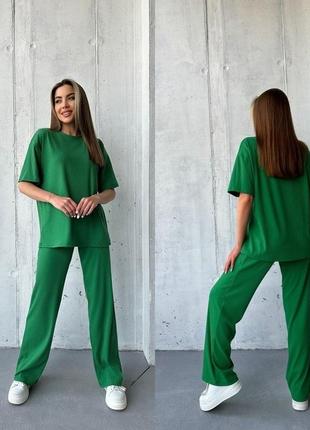 Костюм брюки + футболка свободного кроя в разных цветах