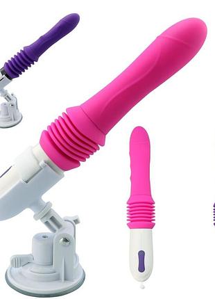 Телескопический вибратор , автоматический фаллоимитатор - массажер для точки g, выдвижная киска, интимные