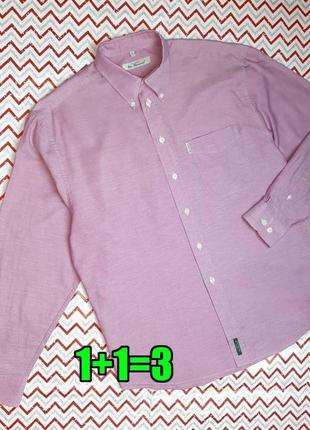 😉1+1=3 нежно-розовая мужская рубашка оксфорд ben sherman, размер 48 - 50