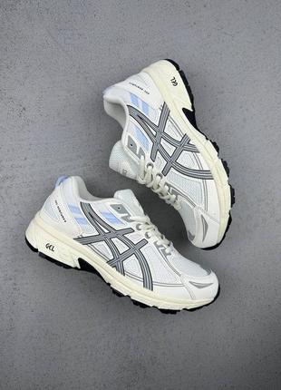 Женские кроссовки asics gel-venture 6 beige grey ассикс бежевого с серым цветами