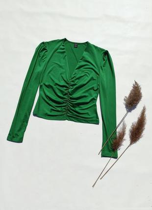 Красивая зелёная блуза джемпер shein