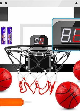 Баскетбольне кільце treywell з електронним табло, 3 м'ячі та 3 батарейки