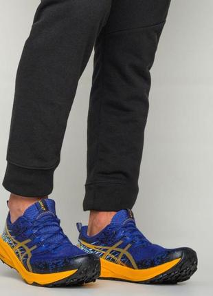 Kроссовки оригинальные треккинговые беговые asics fuji lite ver.2 m art.1011b209 400 running shoes blue