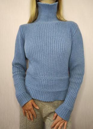 Кашеміровий светр світер кашемір джемпер італія кашемировый свитер голубой