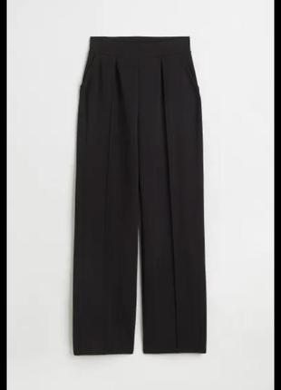 Трендові чорні брюки палаццо,прямі h&m