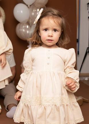 Платье детское льняное эстетическое 92 размер