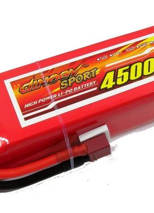 Аккумулятор для радиоуправляемой модели dinogy li-pol 4500mah 14.8v 4s 30c t-plug