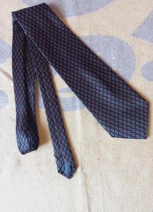 Шовк / австрия шелковый галстук в мелкий принт горошек точки