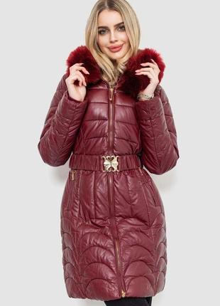 Куртка жіноча зимова, колір бордовий, 244r709