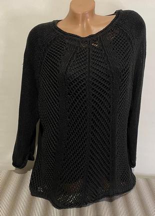 Женский ажурный свитер  большой размер (№119)