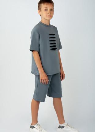 3 кольори🌈спортивный костюм летний, спортивный комплект подростковый, подростковый комплект футболка оверсайз и шорты, комплект футболка и шорты